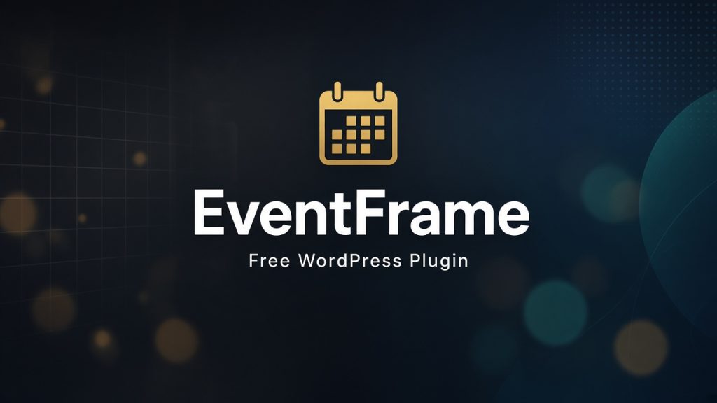 EventFrame WordPress plugin featured image
